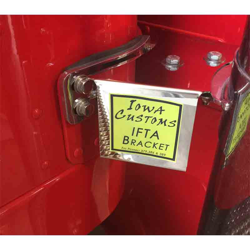 IC185001-14 PETE 379, 386, 389 S.S. 1 IFTA PERMIT BRACKET HOLDER (PAIR) Brown