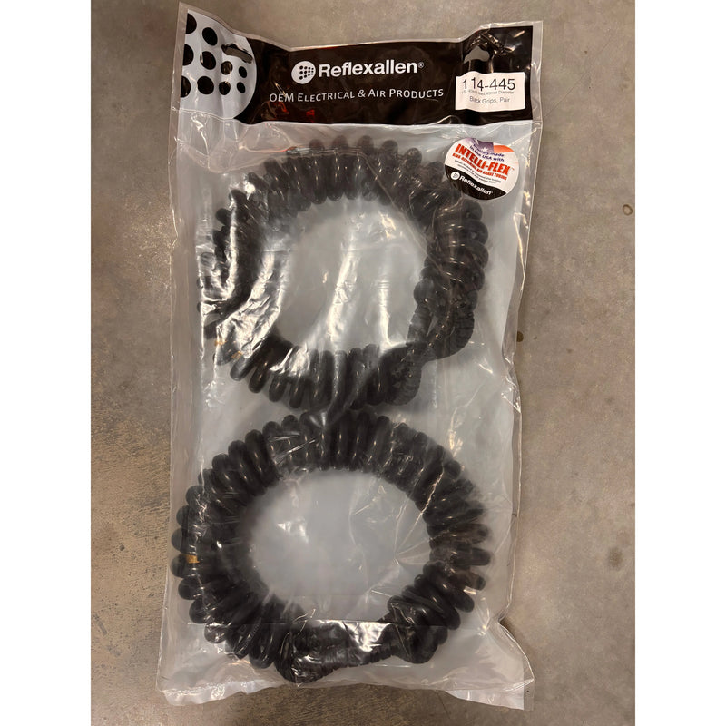 114-445 (15 ft. Long) w/40" Lead, 40mm Diameter (Pair) Black Grips AIR HOSE Slate Gray