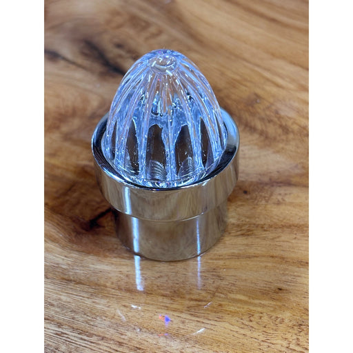 CLEAR WATERMELON LENS & CR. ALUM. CAP FOR 1" BUMPER GUIDE #94762 Bumper End Dim Gray