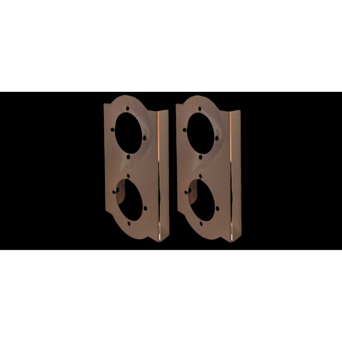 Black SS-1049  PAIR FRONT PETERBILT 579 (2013-2020) RADIUS STYLE MIRROR BRACKET W2 WM LIGHT HOLES CUT, SANDED AND BENT FROM 16GA SS 304