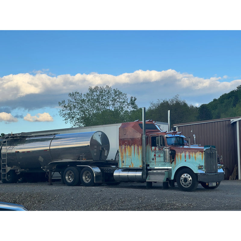 Rollin low Kenworth flat glass visor "timeless" (with bead roll) 9"x5" reverse bowtie 304 stainless #2015 Kenworth visor Dark Slate Gray