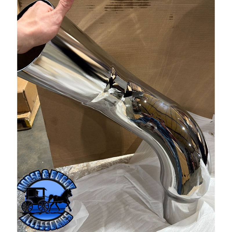 #14ZPBX-R13807050CP 7'' REDUCED TO 5'' EXHAUST ELBOW; RIGHT SIDE