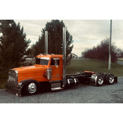 Rollin low Freightliner visor "timeless" (with bead roll) 9"x5" reverse bowtie 304 stainless #4053 Freightliner Visor Dark Slate Gray