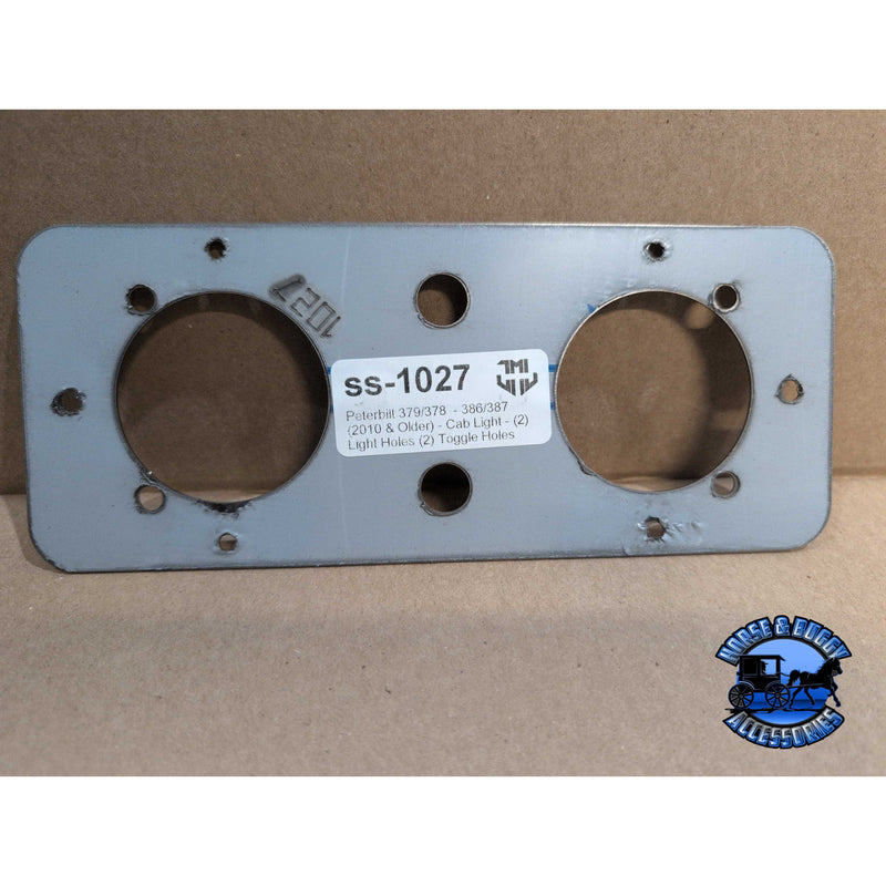 Peterbilt 379/378 (2005 y mayores) - 386/387 (2010 y mayores) - Luz de cabina - (2) Orificios de luz (2) Orificio de palanca