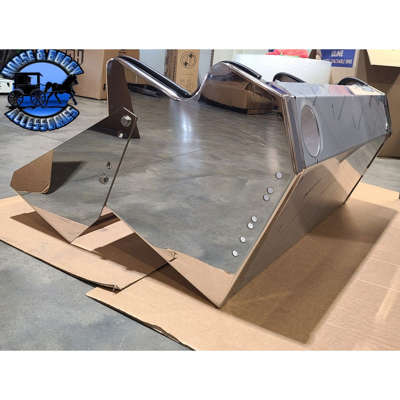 Kenworth Custom Universal 304 stainless stepboxes (Choose size & style) Includes steps