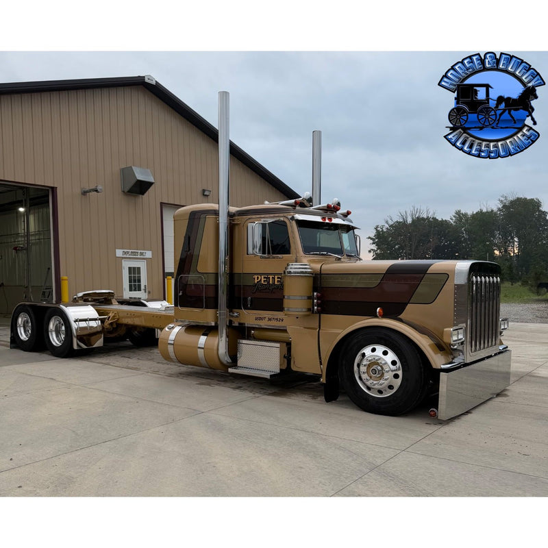 #PFT-SM-GLDN-SS (Golden Child) Custom Peterbilt 379,389,388 6" Straight visor