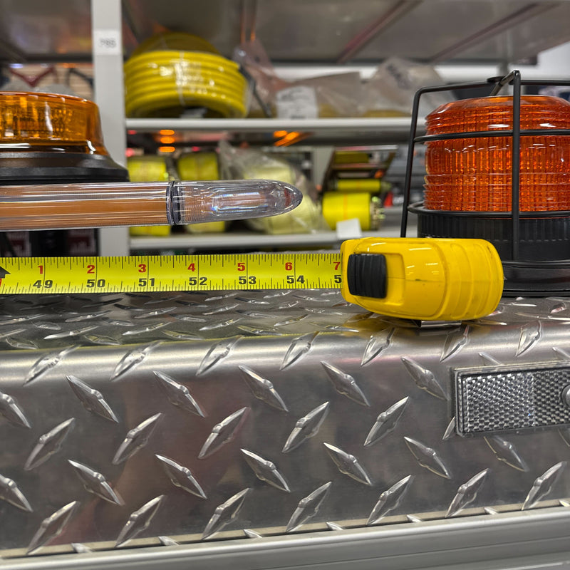 #SLP1054 N85 LED Strobe Amber Light Bar, Low Profile, (clear lens) 54" long STROBE Dark Olive Green