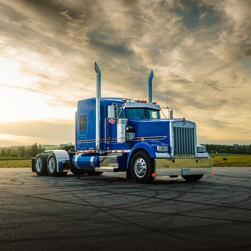 Kenworth 2018+ Lincoln Reduced to 4" ID Chrome 90 Degree Exhaust Elbows (Choose Size and Style)