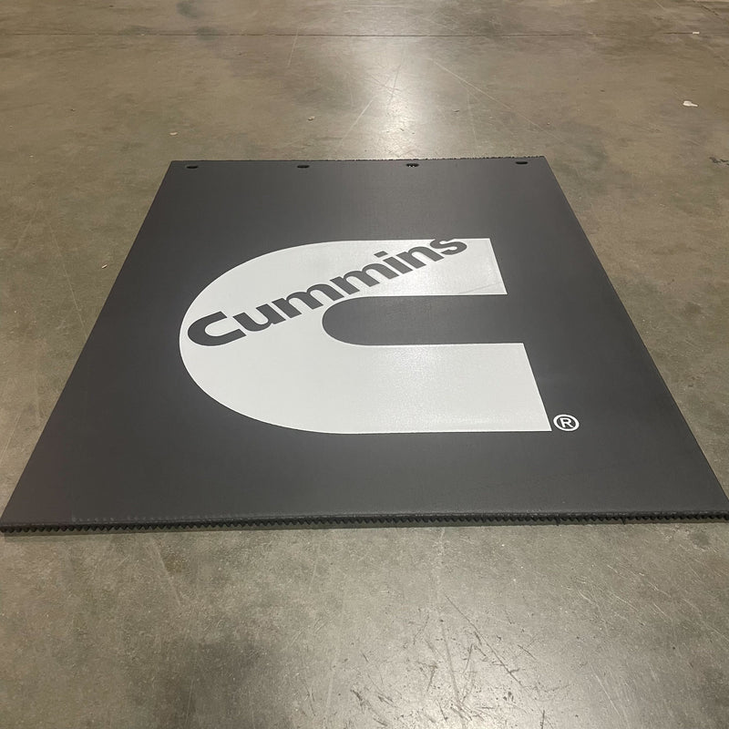3/8'' RUBBER MUDFLAP CUMMINS LOGO (Choose Color) (24'' X 30'') Mud Flap WHITE CUMMINS LOGO (24" X 30"),RED CUMMINS LOGO (24'' X 30'') Dim Gray