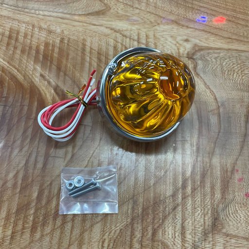 Slate Gray #JML-WK3-A "Super Sealed" Twist Lock Watermelon Flush Mount Kit (Amber Glass Lens) (2 Wire 1156) watermelon glass lens