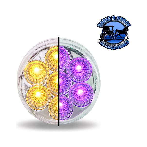 Light Gray 2.5" Round Trux Dual Revolution LEDs (Choose Color) 2.5" ROUND Amber to Purple - 7 Diodes