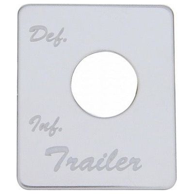 STAINLESS STEEL SWITCH NAME PLATE FOR PETERBILT - TRAILER AIR SUSPENSION #48469 Switch Name Plate Light Gray