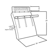 H-JL100424 34'' (304SS) QUARTER FENDER KIT W/TUBE BRACKET STLYE (PAIR) QUARTER FENDER Black