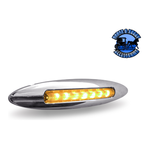 Gray 6" Trux Dual Revolution LEDs (Choose Color and Style) SLIM FLATLINE Amber to Purple Slim Flatline - 9 Diodes