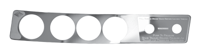 KT-756ACPB Kenworth S/S - Control Plate - A/C Heater - Parking Brake Control - w/Hole for Dial to control Electronic Digital Instrument Display