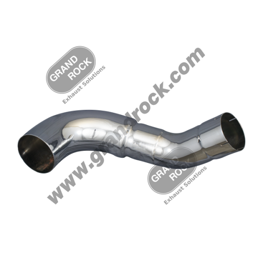 KW6-14764LC  6"2-BEND OD/R5"ID PIPE LEFT CHR