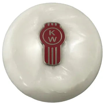 Kenworth Emblem Shift Knobs (1/2"-13 female threads) Twisted Shifterz (Choose Color) SHIFTER White Pearl Light Gray