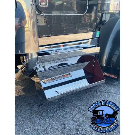 Kenworth Custom Universal 304 stainless stepboxes (Choose size & style) Includes steps