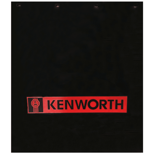 Black 3/8'' BLACK RUBBER MUDFLAP W/ KW LOGO (CHOOSE COLOR) (24'' X 30'') Mud Flap RED LOGO (24'' X 30'')