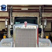 Rollin low Kenworth 8" x 6" reverse bowtie visor fits-aero cab models #2021 visor Dark Slate Gray