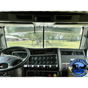 Rollin low Kenworth  7" x 5" Reverse Bowtie Visor Fits-Flat Glass Models #2025 visor Light Gray