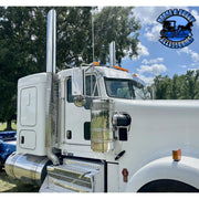 Rollin low Kenworth  7" x 5" Reverse Bowtie Visor Fits-Flat Glass Models #2025 visor Gray