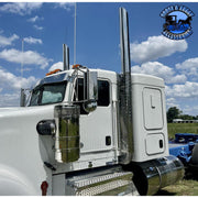 Rollin low Kenworth  7" x 5" Reverse Bowtie Visor Fits-Flat Glass Models #2025 visor Slate Gray