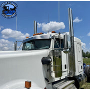 Rollin low Kenworth  7" x 5" Reverse Bowtie Visor Fits-Flat Glass Models #2025 visor Light Slate Gray