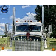 Rollin low Kenworth  7" x 5" Reverse Bowtie Visor Fits-Flat Glass Models #2025 visor Dark Slate Gray