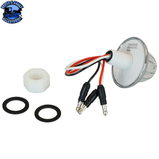 #11002CA-23 Legendary 1-1/2 Inch Watermelon Light, Stud Mount - Amber LED / Clear Glass Lens