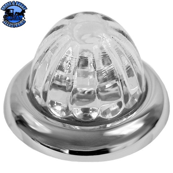 #11002CA-23 Legendary 1-1/2 Inch Watermelon Light, Stud Mount - Amber LED / Clear Glass Lens