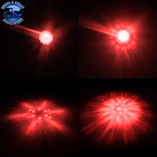 #11002CR-23 Legendary 1-1/2 Inch Watermelon Light, Stud Mount - Red LED / Clear Glass Lens (09-1601060374)