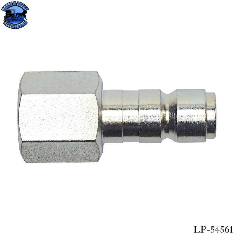 LP-54561 Heavy-Duty Quick Disconnect Plug, Steel, Tru-Flate Design, Female NPTF, 1/2" Body Size, 1/2-14" Thread Size