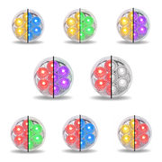 2.5" Round Trux Dual Revolution LEDs (Choose Color) 2.5" ROUND Amber to Blue - 7 Diodes,Amber to Green - 7 Diodes,Amber to Purple - 7 Diodes,Amber to Red - 7 Diodes,Red to Blue - 7 Diodes,Red to Green - 7 Diodes,Red to Purple - 7 Diodes,Red to White - 7 Diodes Light Gray