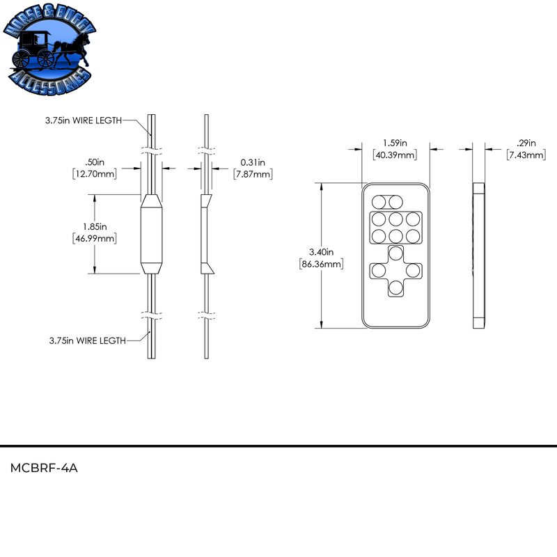 SB-MCBRF-15A Single Color LED Controller - Wireless RF Remote w/ Dynamic Modes