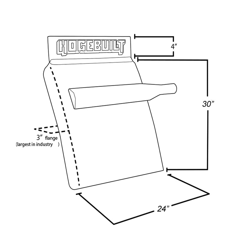 H-Q130 30'' (304SS) QUARTER FENDER KIT; 16 GAUGE (PAIR) QUARTER FENDER Black