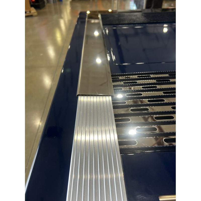 (Iowa Customs (Choose Size) #8 304 Corrosion-Resistant Stainless Steel In-Frame Merritt Dyna-Deck Rail Covers - Sold In Pairs DECK PLATE RAIL IC991170-14 (18-1/2"),IC991171-14 (28"),IC991172-14 (37-1/2"),IC991173-14 (46-3/4"),IC991174-14 (56"),IC991175-14 (65-1/4"),IC991176-14 (74-1/2"),IC991177-14 (84-1/4"),IC991178-14 (92-1/2") Dark Slate Gray