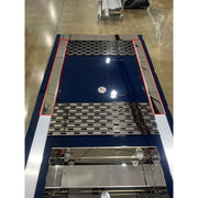 (Iowa Customs (Choose Size) #8 304 Corrosion-Resistant Stainless Steel In-Frame Merritt Dyna-Deck Rail Covers - Sold In Pairs DECK PLATE RAIL IC991170-14 (18-1/2"),IC991171-14 (28"),IC991172-14 (37-1/2"),IC991173-14 (46-3/4"),IC991174-14 (56"),IC991175-14 (65-1/4"),IC991176-14 (74-1/2"),IC991177-14 (84-1/4"),IC991178-14 (92-1/2") Dim Gray