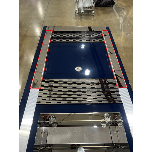 (Iowa Customs (Choose Size) #8 304 Corrosion-Resistant Stainless Steel In-Frame Merritt Dyna-Deck Rail Covers - Sold In Pairs DECK PLATE RAIL IC991170-14 (18-1/2"),IC991171-14 (28"),IC991172-14 (37-1/2"),IC991173-14 (46-3/4"),IC991174-14 (56"),IC991175-14 (65-1/4"),IC991176-14 (74-1/2"),IC991177-14 (84-1/4"),IC991178-14 (92-1/2") Dim Gray