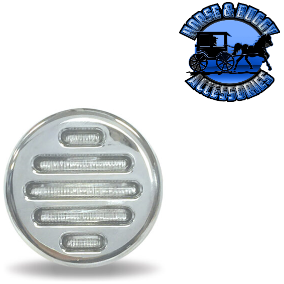 2" Round Trux Dual Revolution LEDs (Choose Color and Style) 2" ROUND Amber to Blue - 7 Diodes,Amber to Green - 7 Diodes,Amber to Purple - 7 Diodes,Amber to Red - 7 Diodes,Red to Blue - 7 Diodes,Red to Green - 7 Diodes,Red to Purple - 7 Diodes,Red to White - 7 Diodes,Amber to White Flatline - 9 Diodes,Red to Blue Flatline - 9 Diodes Gray