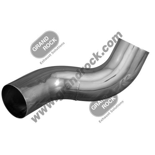 PB-13845LC  5"2-BEND OD/OD PIPE LEFT CHROME