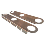 SS-1711 FRONT PETERBILT RADIUS STYLE FOR 15" AIR CLEANER w/(3) HOLES (SOLD IN PAIRS) (Lights not included) FRONT AIR CLEANER LIGHT BAR Dim Gray