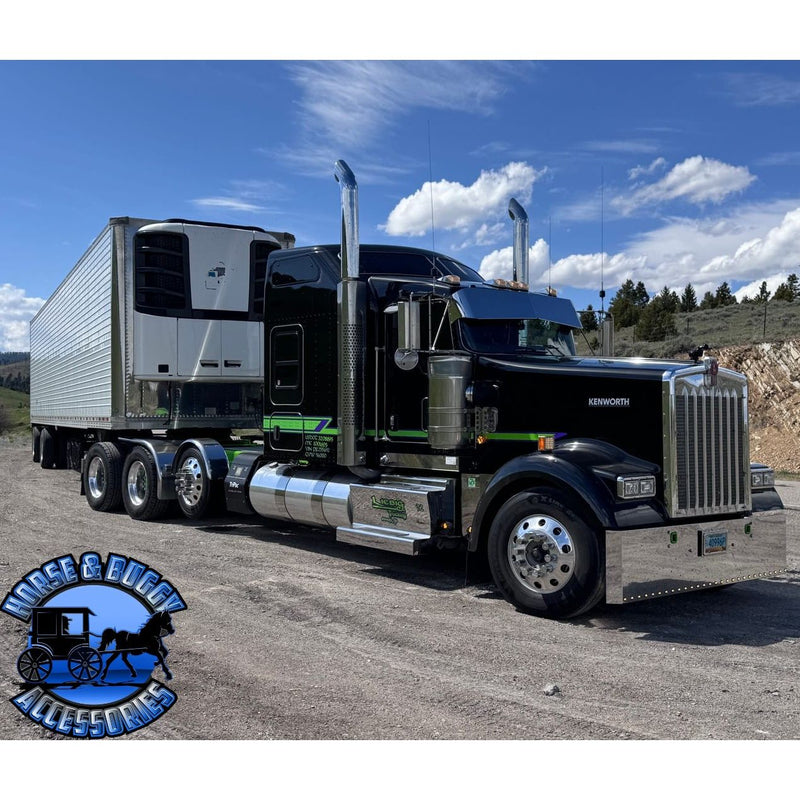 Kenworth w900L 2018 newer (Choose cab and year style) 50"-45" DPF and battery stepbox covers