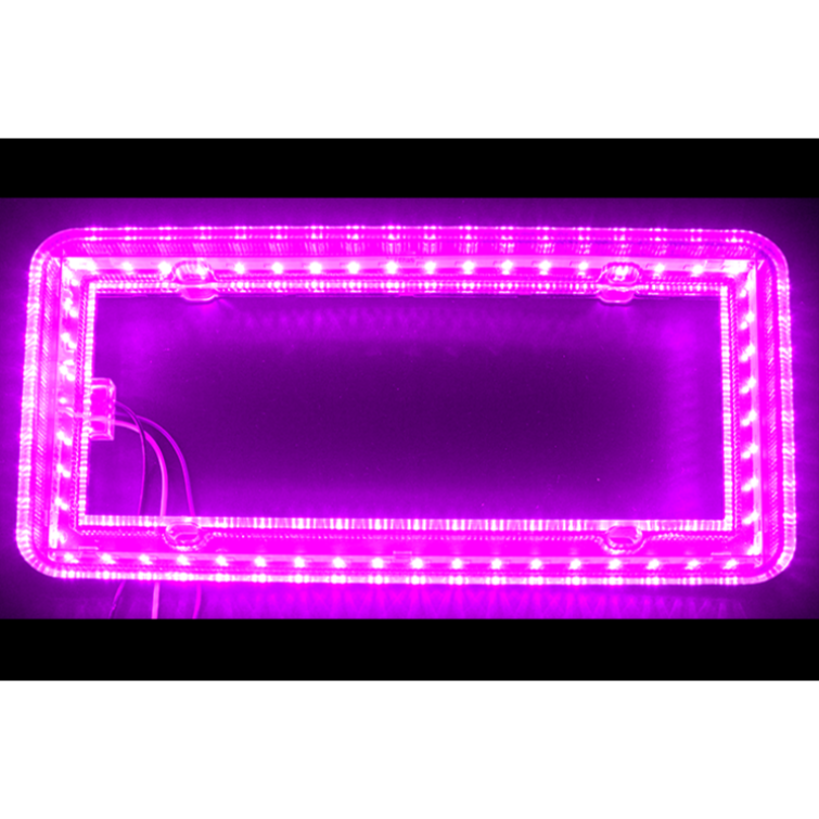 Halo Glow Light for License Plates with (Choose Color) and White LEDs Purple Purple