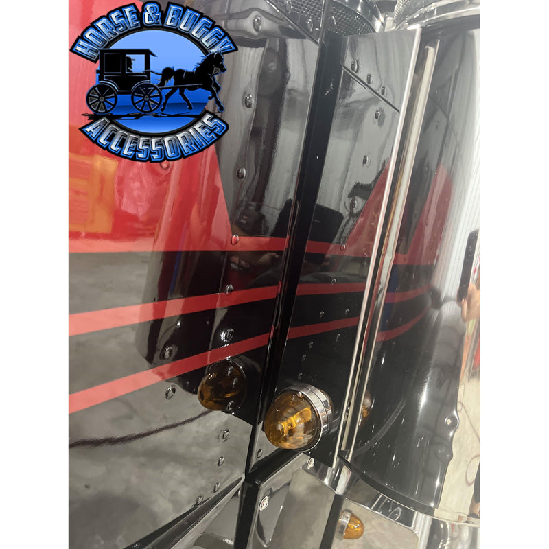 NU-1703-front PETERBILT FRONT BREATHER PANELS-1 WM BOTTOM FULL LENGTH AIR CLEANER BRACKET Dim Gray