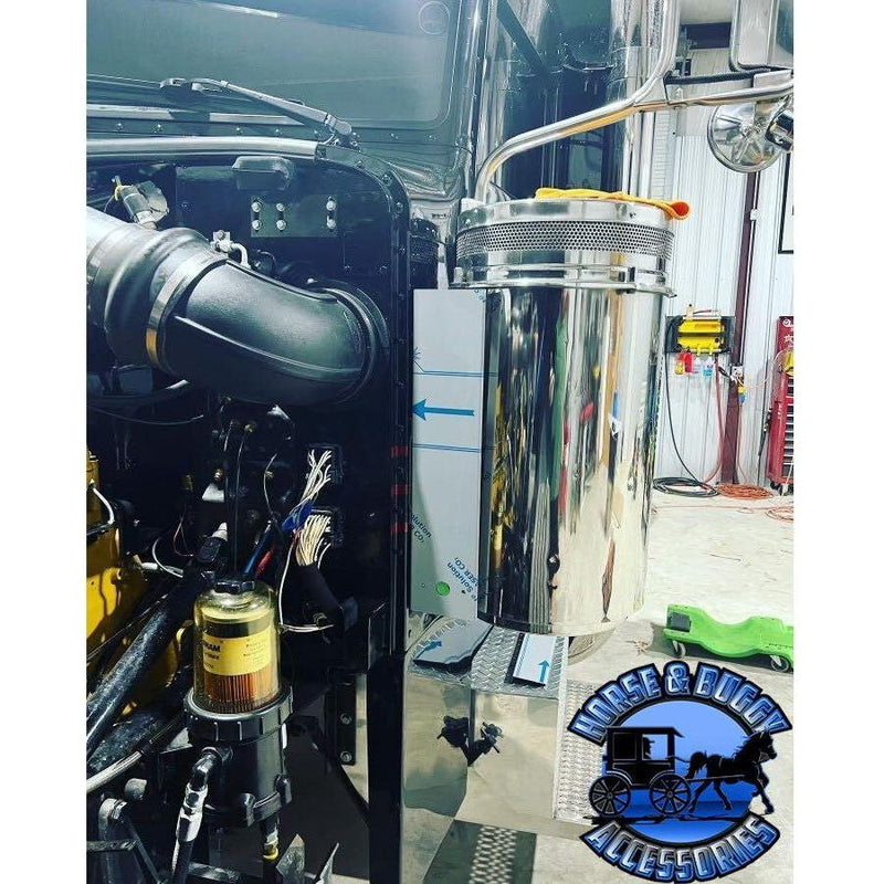 NU-1703-front PETERBILT FRONT BREATHER PANELS-1 WM BOTTOM FULL LENGTH AIR CLEANER BRACKET Dark Slate Gray