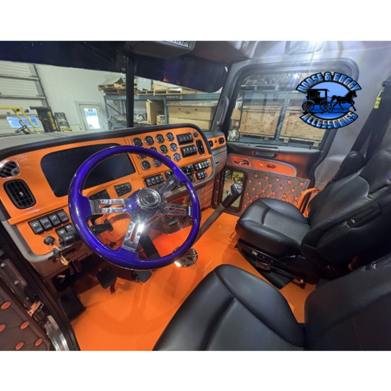 #PFT-CS-RELOCTE-PLST Peterbilt 389 (Paintable Plastic) Steering cruise controls relocator to the dash DASH TRIM Dark Slate Gray