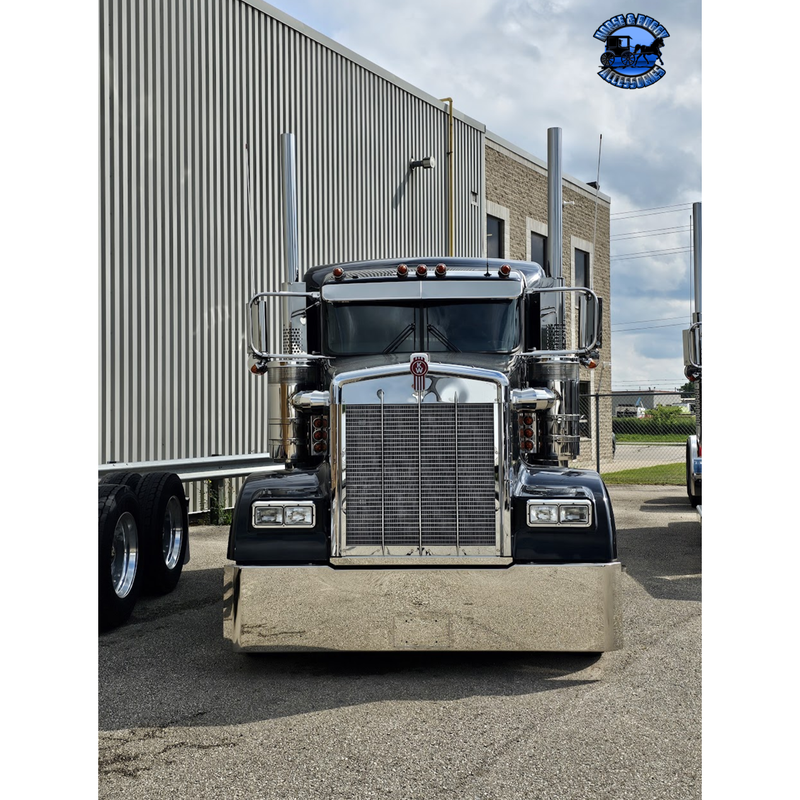 #Kwac-oe-6.5 (Fits all aero cabs) Kenworth visor (old school) 6" drop VISOR Dark Gray