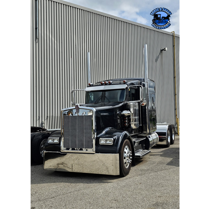 #Kwac-oe-6.5 (Fits all aero cabs) Kenworth visor (old school) 6" drop VISOR Light Slate Gray