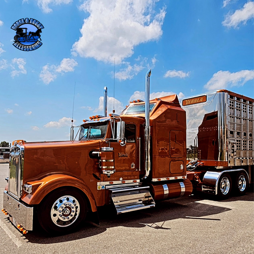 KWFG-OE-FBT-7X6 Retro Kw Flat Glass Colorado-FBT 7x6 Stainless Visor VISOR Cornflower Blue